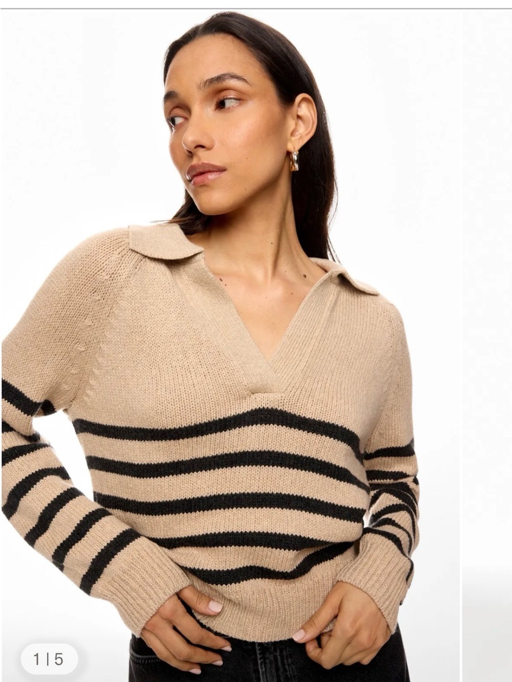 Marine Layer Beige wool blend Knit Sweater size S